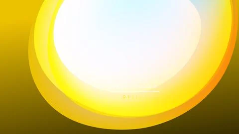 Bright yellow abstract design. Smooth gradients create layered effect. Center 库存插图
