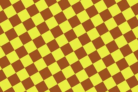 Bright yellow and brown checkered pattern background Stock Illustration