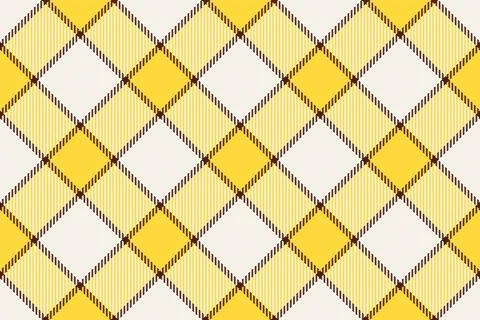 Bright yellow and cream diagonal plaid seamless pattern. Textile design wit.. 스톡 일러스트