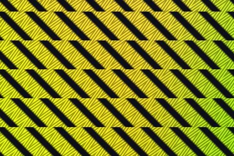 Bright yellow and lime diagonal lines combine with bold black bands creating a Stock Illustration
