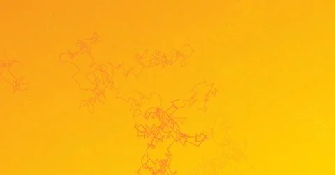 Bright yellow and orange gradient background with abstract scattered line p.. Illustrazione stock