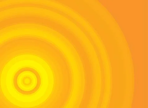 Bright yellow and orange vector background with a circle pattern Stock Illustration