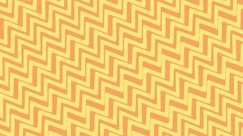 Bright yellow and orange zigzag pattern fills the frame with a geometric desi 库存插图