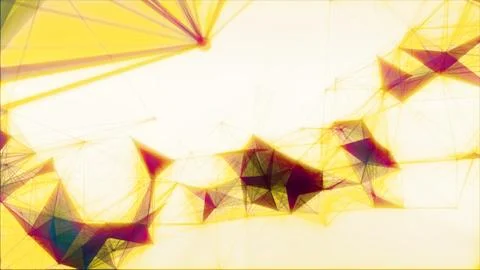 Bright yellow and red abstract plexus network background Illustration
