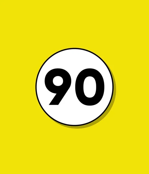 Bright yellow background with animated white circle transforming into numbe.. Stock Footage 332396607