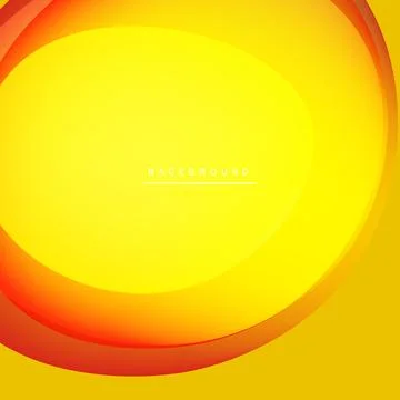 Bright yellow background features curved lines. Gradient shades transition from Stock Illustration