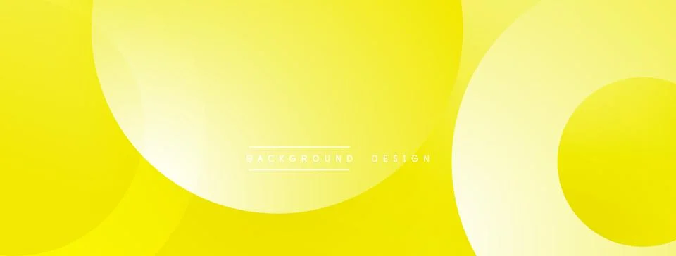 Bright yellow background with overlapping circles. Smooth gradients create soft 스톡 일러스트