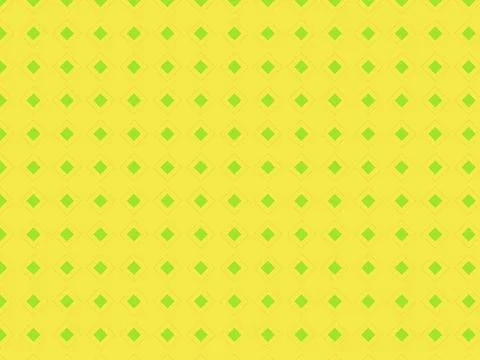 Bright yellow background with seamless geometric pattern of green diamond s.. Stock Illustration