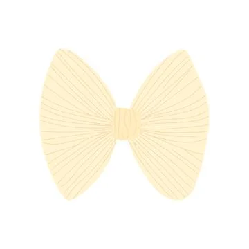 Bright yellow bow in cheerful flat style, perfect for festive wrapping, sunny Stock Illustration