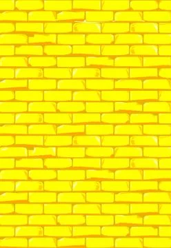 The Bright Yellow Brick Wall Background Illustrazione stock