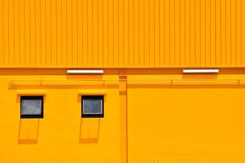 Bright yellow building Stock Photos
