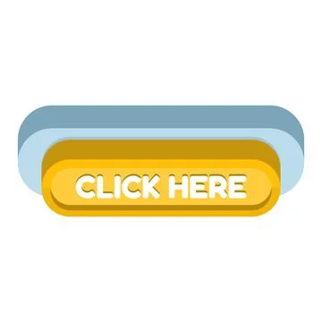 Bright yellow call to action button design for websites and apps イラスト素材