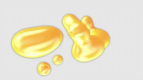 Bright yellow changing bubble shape. Stock Footage 150073123