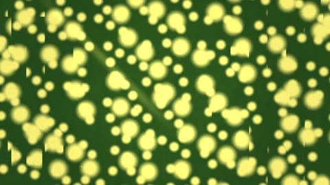 Bright yellow circles on a green background create a Stock Footage 338196002