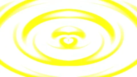 Bright Yellow Concentric Ripple Rings With Hypnotic Radial Motion Vídeos de archivo 343025090