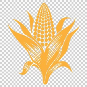 Bright yellow corn icon. Illustrazione stock
