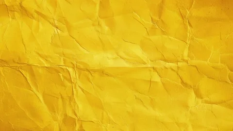 Bright Yellow Crumpled Paper Texture Background With Wrinkled Folded Surface Stock Footage 327902246