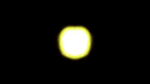 Bright Yellow Energy Orb Floating on Dark Background Stock Footage 334577426