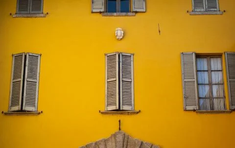 Bright Yellow Facade Stock Photos