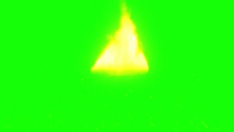 Bright yellow fire flame burning isolated on a solid green screen background 스톡 동영상 339123434