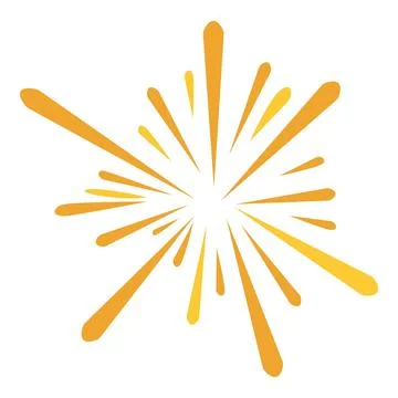 Bright yellow firework exploding, creating a festive atmosphere 스톡 일러스트
