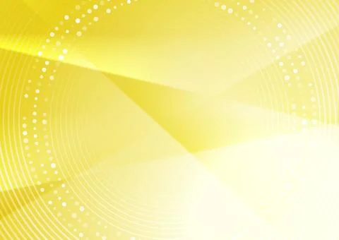 Bright yellow hi-tech geometric abstract background with radial dotted lines Stock Illustration