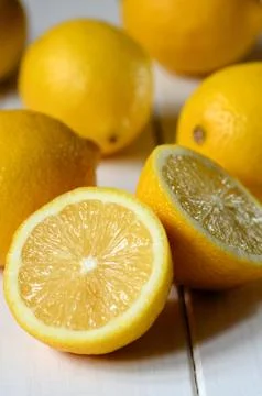 Bright yellow lemons Stock Photos