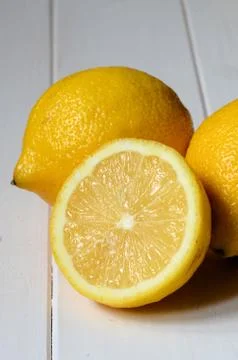 Bright yellow lemons Stock Photos