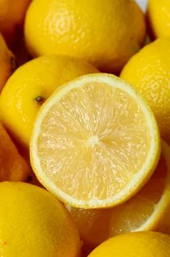 Bright yellow lemons Stock Photos