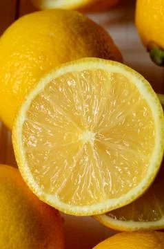 Bright yellow lemons Stock Photos