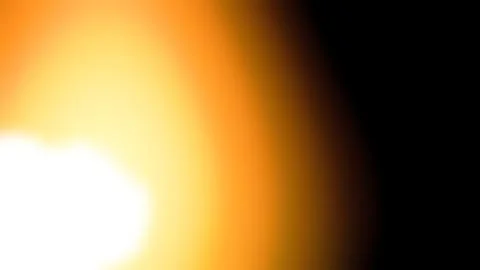Bright yellow light flare with soft gradient transition to solid black Illustrazione stock