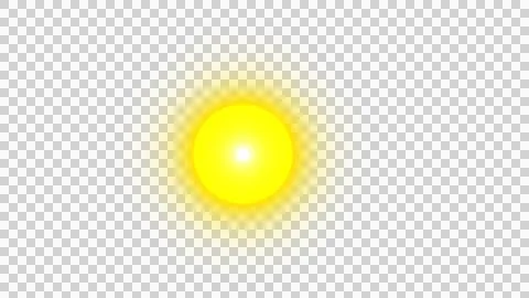 Bright Yellow Light Source Against a Black Background Stock Illustration