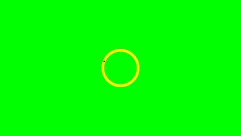 A bright yellow loading spinner icon centered on a vivid green screen backg.. Stock Footage 340264825