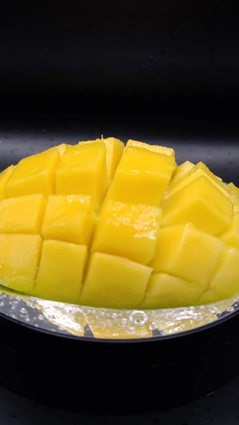 Bright yellow mango Stock Footage 329647986