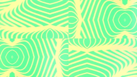 Bright yellow mint green geometric shapes patterns lines abstract animation Stock Footage 337141528