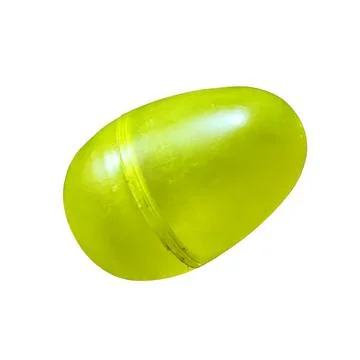 Bright Yellow Plastic Easter Egg Container Isolated 스톡 사진