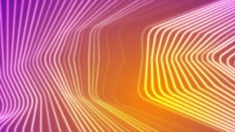 Bright yellow purple abstract tech motion background with geometric lines Stock Footage 341935970