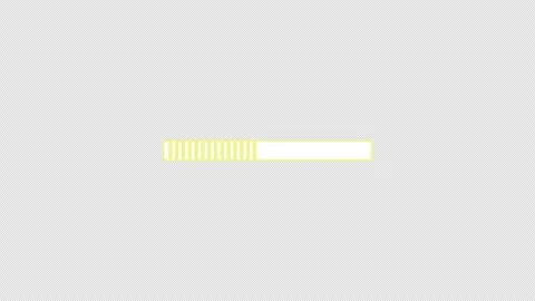 Bright yellow segmented loading progress bar flat UI overlay element animation Stock Footage 336186835