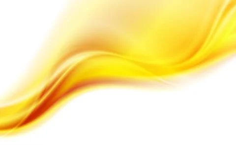 Bright yellow smooth blurred wavy abstract elegant background Stock Illustration