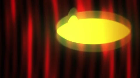 Bright yellow spotlight on red curtains theatre background. Stock Footage 335946462