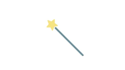 A bright yellow star attached to a long stick, resembling a decorative wand.. 库存影片 333572069