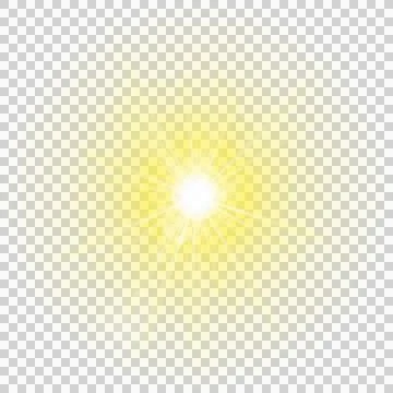 Bright yellow starburst light effect with starburst explosion luminous Illustration