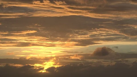 Bright yellow sun in cloudy sky Stock Footage 74062571