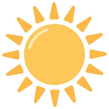 Bright yellow sun vector illustration Stock Illustration