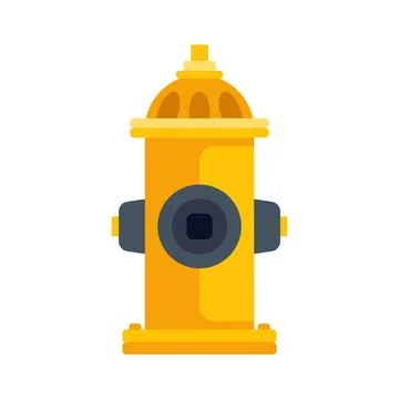 Bright yellow urban fire hydrant illustration Stock Illustration