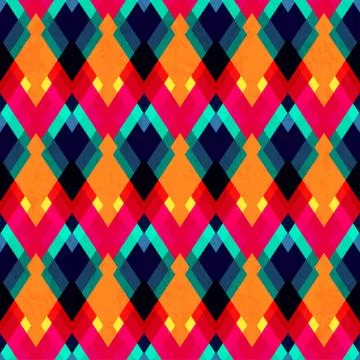 Bright zigzag seamless pattern Illustrazione stock