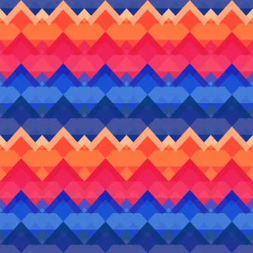 Bright zigzag seamless pattern. Stock Illustration