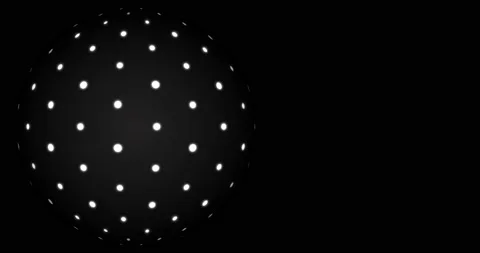 Brighten dotted sphere on the black background. Stock Footage 168931659