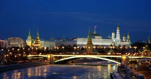 The brightest-lit Moscow, on the same river! Kremlin Vidéo 67392365