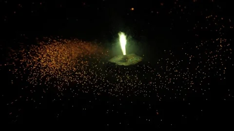 Brightest Spark  A Mesmerizing Fire Display Stock Footage 323991439